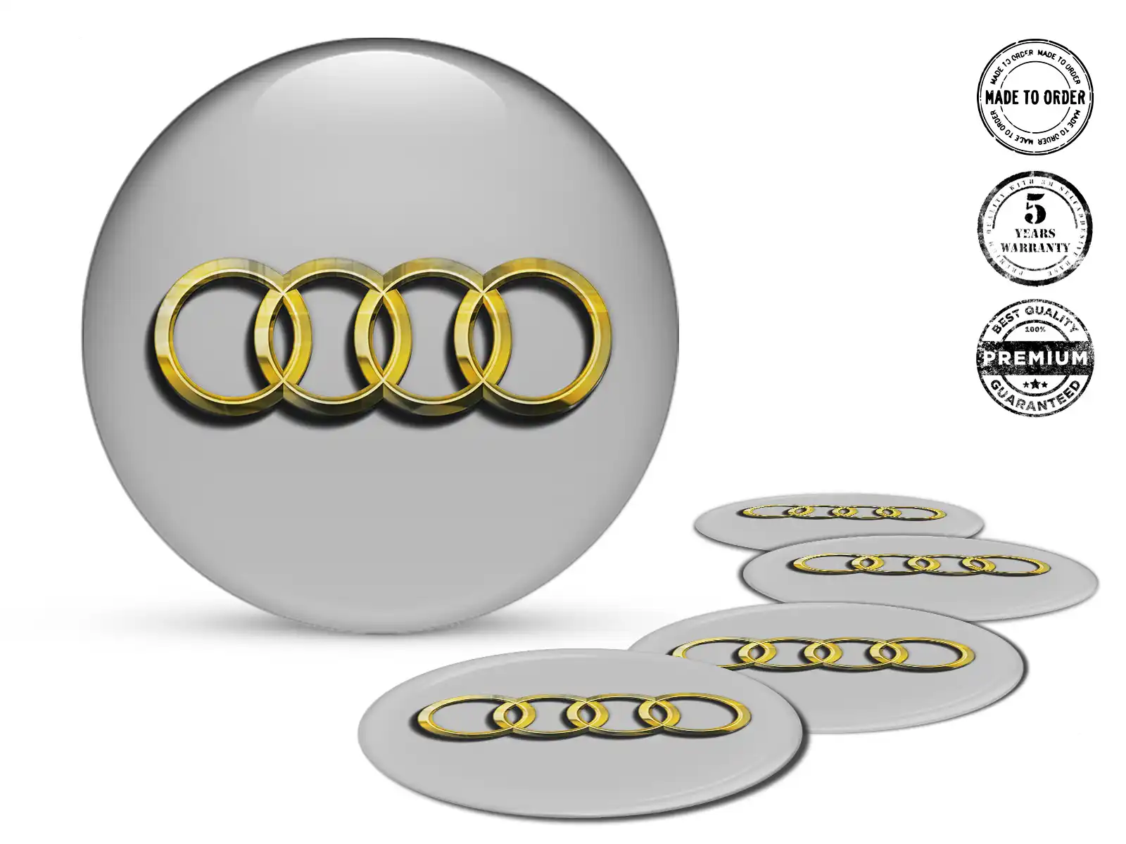 Audi Rademblem Logo Individuelle Harzaufkleber